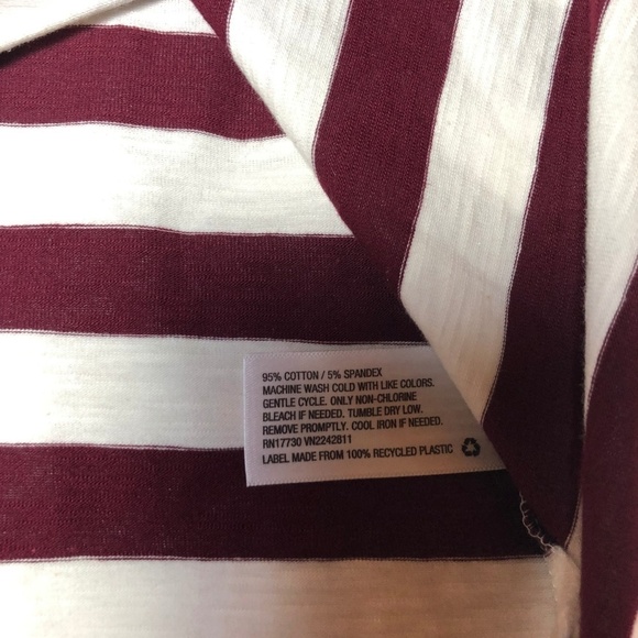 Universal Thread Ruffle Sleeve Striped Top Size M - Picture 5 of 7